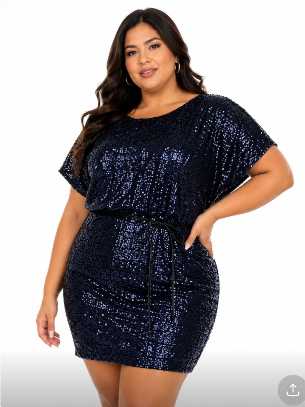 Xscape Purple Sequin Mini Dress